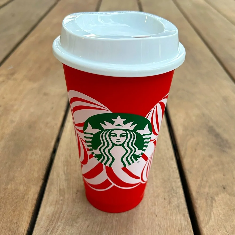 NEW Starbucks Holiday 2024 RED CUP DAY 16 oz Reusable Hot Travel Cup Collectible